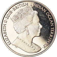 Coin, British Indian Ocean, 2 Pounds, 2018, Vie sous-marine - Crabe de cocotier