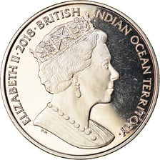 Coin, British Indian Ocean, 2 Pounds, 2018, Vie sous-marine - Crabe de cocotier
