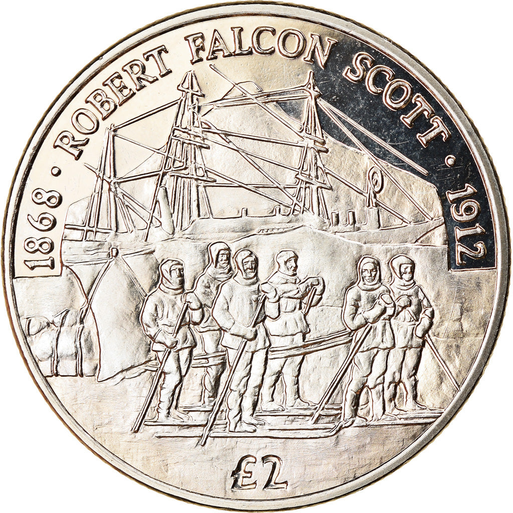 Münze, British Antarctic Territory, 2 Pounds, 2018, Robert Falcon Scott, UNZ
