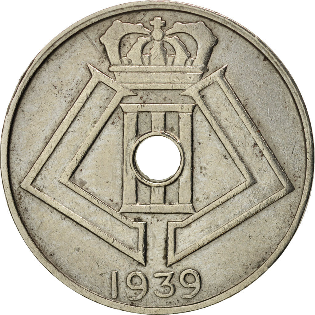 Belgium, 5 Centimes, 1939, AU(50-53), Nickel-brass, KM:110.1