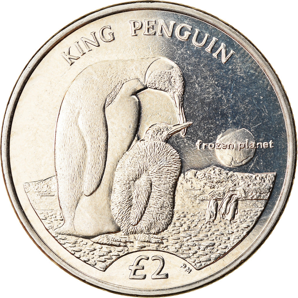 Coin, South Georgia and the South Sandwich Islands, 2 Pounds, 2012, Manchot