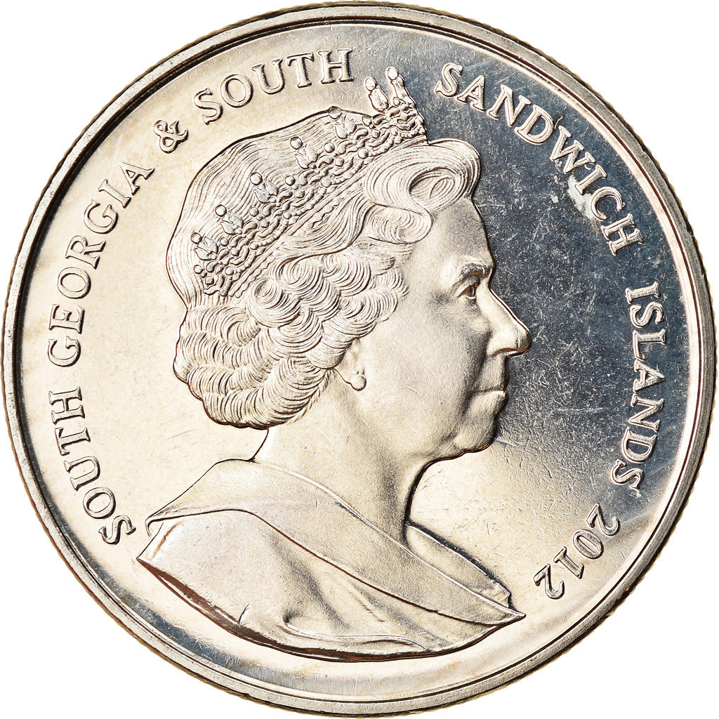 Coin, South Georgia and the South Sandwich Islands, 2 Pounds, 2012, Manchot