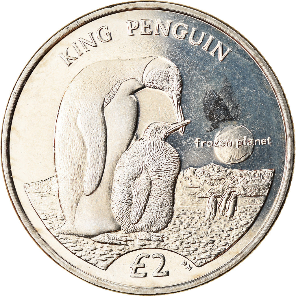 Coin, South Georgia and the South Sandwich Islands, 2 Pounds, 2012, Manchot