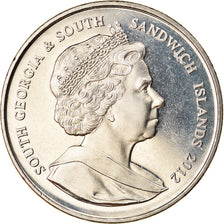 Moneda, Islas Georgias del Sur y Sandwich del Sur, 2 Pounds, 2012, Manchot