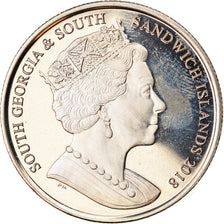 Moneda, Islas Georgias del Sur y Sandwich del Sur, 2 Pounds, 2018, Jubilé de