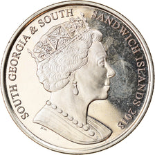 Monnaie, South Georgia and the South Sandwich Islands, 2 Pounds, 2018, Léopard