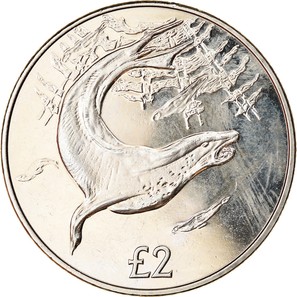 Monnaie, South Georgia and the South Sandwich Islands, 2 Pounds, 2018, Léopard