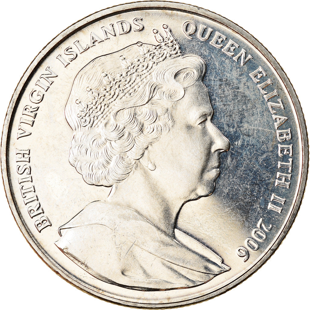 Coin, BRITISH VIRGIN ISLANDS, Dollar, 2006, Franklin Mint, 500ème anniversaire