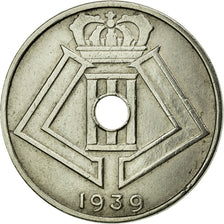 Coin, Belgium, 25 Centimes, 1939, EF(40-45), Nickel-brass, KM:114.1