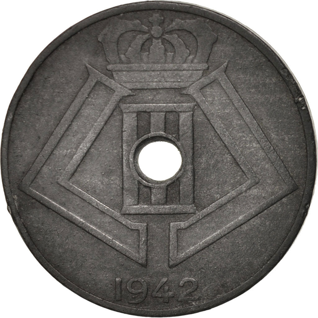 Belgium, 10 Centimes, 1942, EF(40-45), Zinc, KM:125