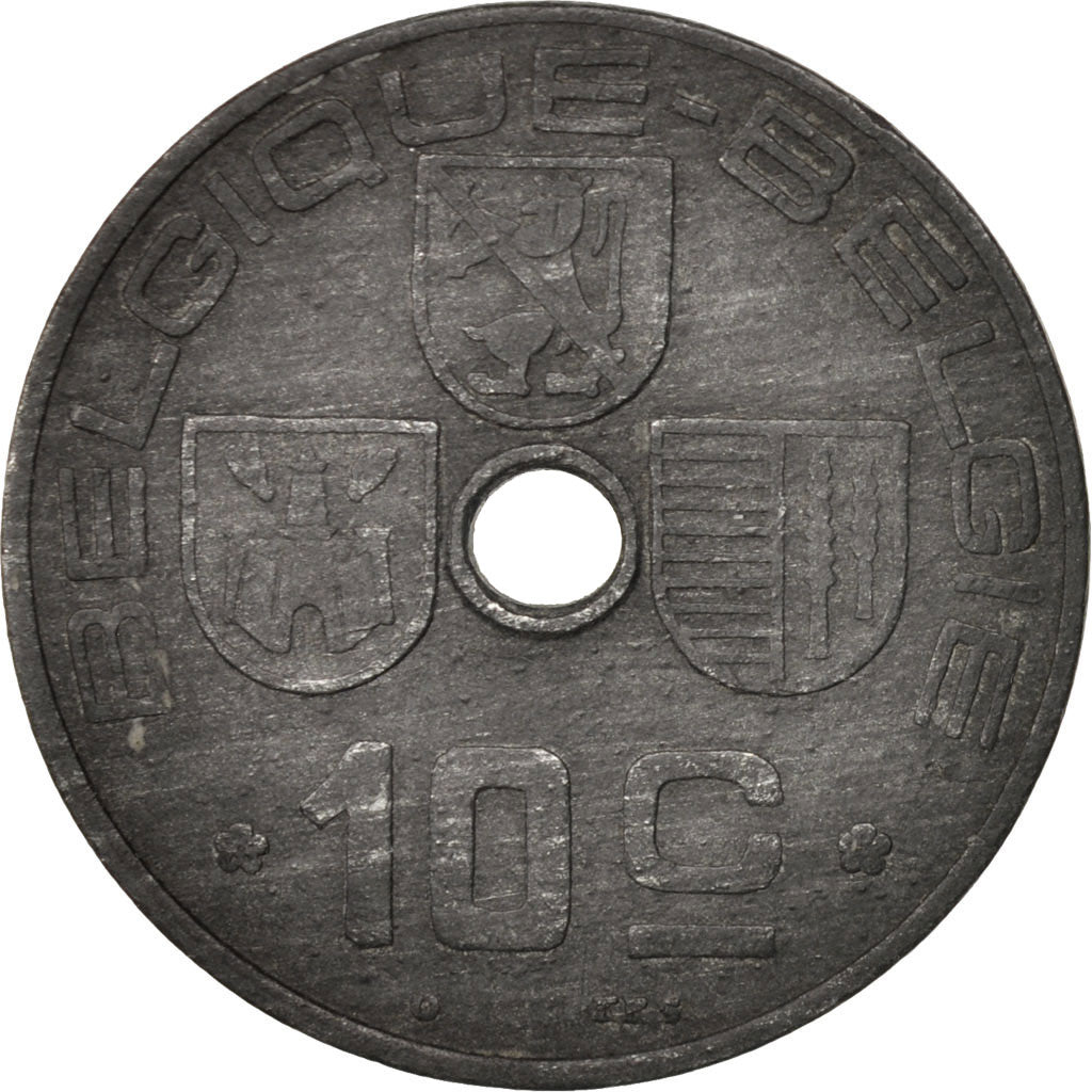 Belgium, 10 Centimes, 1942, EF(40-45), Zinc, KM:125