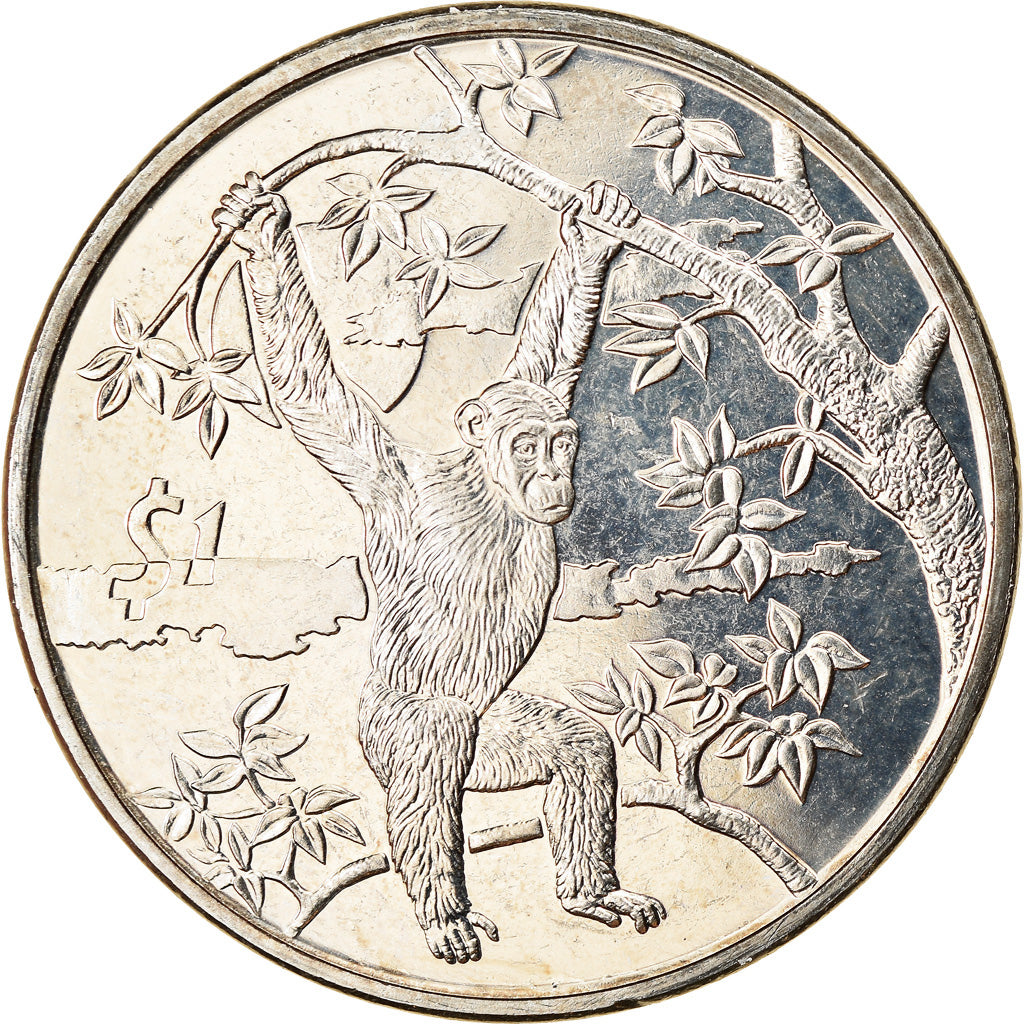 Moneta, Sierra Leone, Dollar, 2006, Pobjoy Mint, Chimpanzé, SPL, Rame-nichel