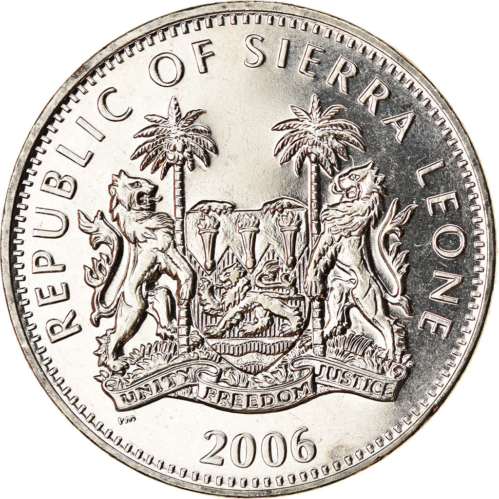 Coin, Sierra Leone, Dollar, 2006, Pobjoy Mint, Dinosaures - Tricératops