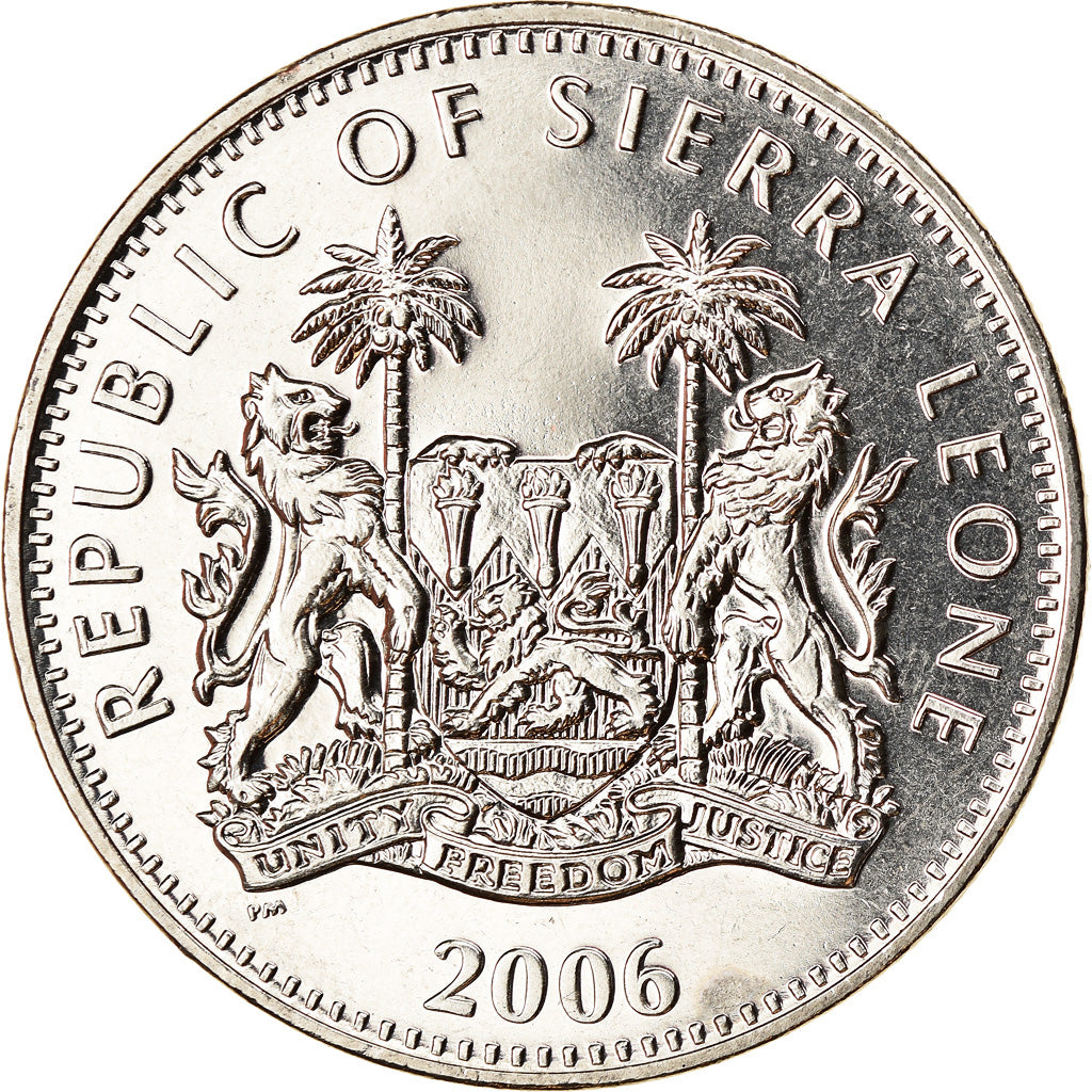 Coin, Sierra Leone, Dollar, 2006, Pobjoy Mint, Dinosaures - Tricératops