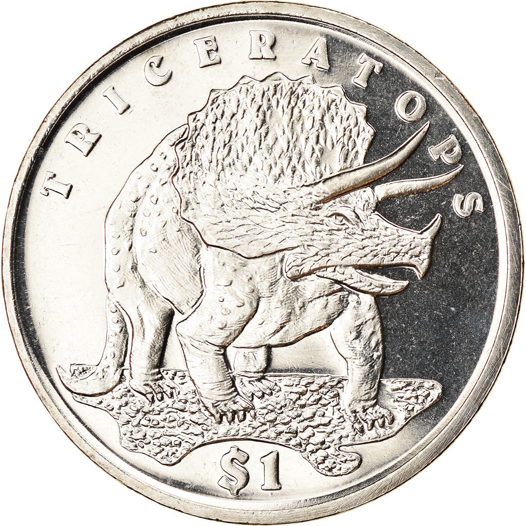 Coin, Sierra Leone, Dollar, 2006, Pobjoy Mint, Dinosaures - Tricératops