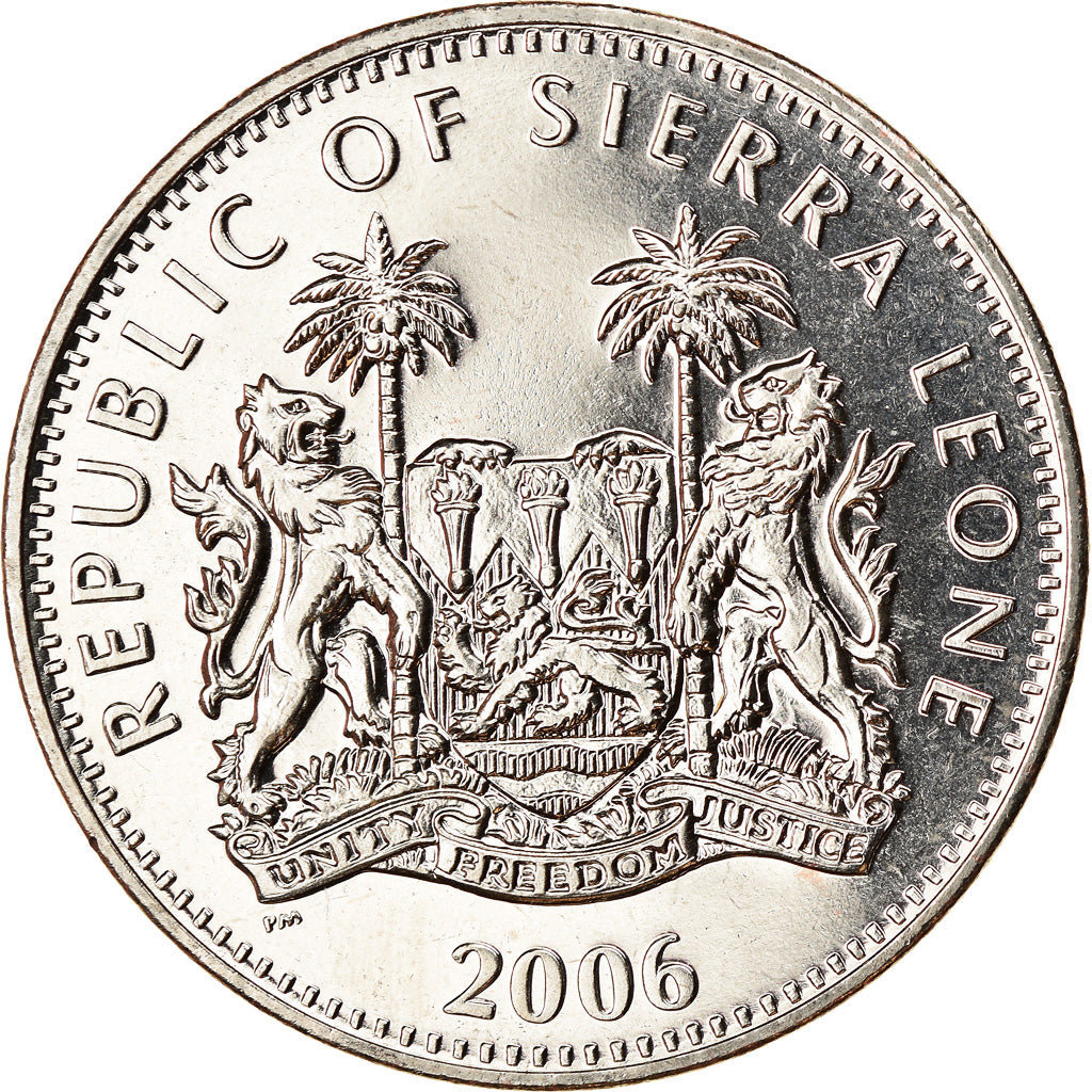 Coin, Sierra Leone, Dollar, 2006, Pobjoy Mint, Dinosaures - Tricératops