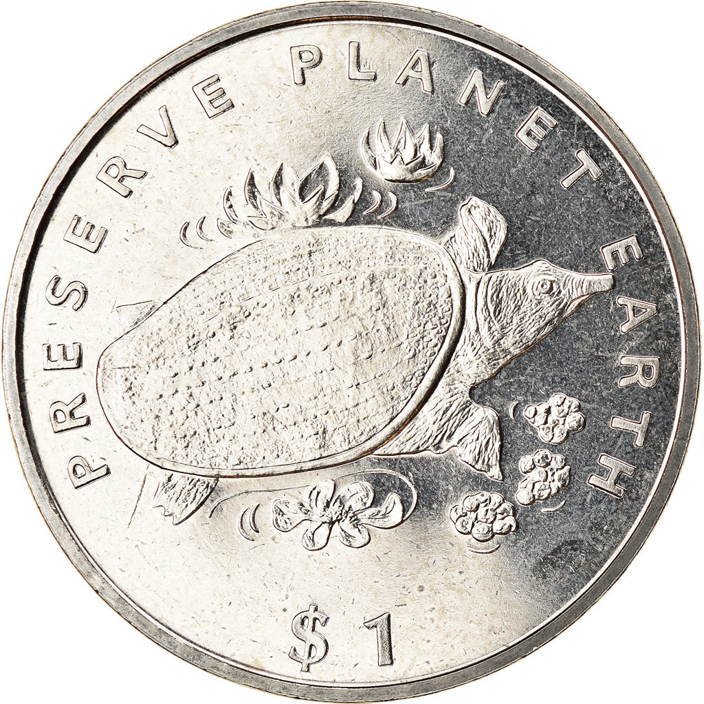 Coin, Liberia, Dollar, 1994, Tortues - Trionyx de Chine, MS(63), Copper-nickel