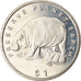 Moneta, Liberia, Dollar, 1994, Faune africaine - Hippopotame, SPL, Rame-nichel