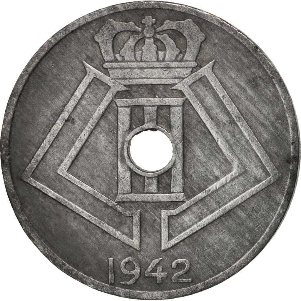 Belgium, 5 Centimes, 1942, EF(40-45), Zinc, KM:124