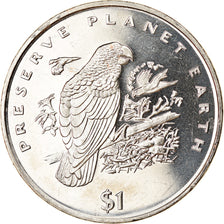 Coin, Liberia, Dollar, 1996, Oiseaux - Perroquet gris, MS(63), Copper-nickel