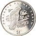 Coin, Liberia, Dollar, 1996, Oiseaux - Perroquet gris, MS(63), Copper-nickel