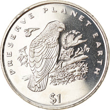 Coin, Liberia, Dollar, 1996, Oiseaux - Perroquet gris, MS(63), Copper-nickel