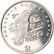 Coin, Liberia, Dollar, 1996, Oiseaux - Perroquet gris, MS(63), Copper-nickel