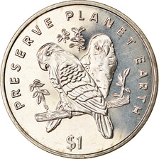 Münze, Liberia, Dollar, 1996, Oiseaux - Les Inséparables, UNZ, Copper-nickel