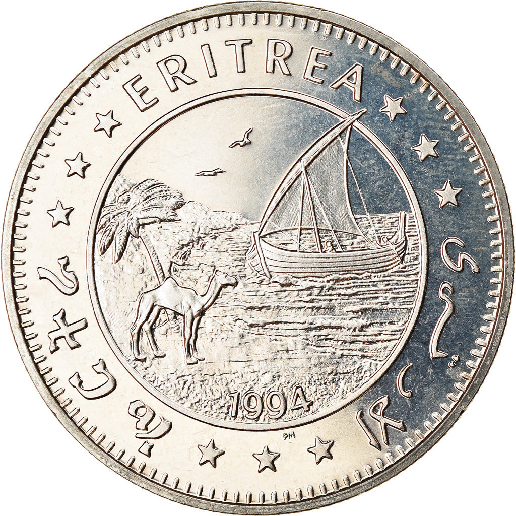 Münze, Eritrea, Dollar, 1994, Singes - Colobe ou Guereza, UNZ, Copper-nickel