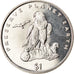 Coin, Eritrea, Dollar, 1996, Oiseaux - Faucon lanier, MS(63), Copper-nickel