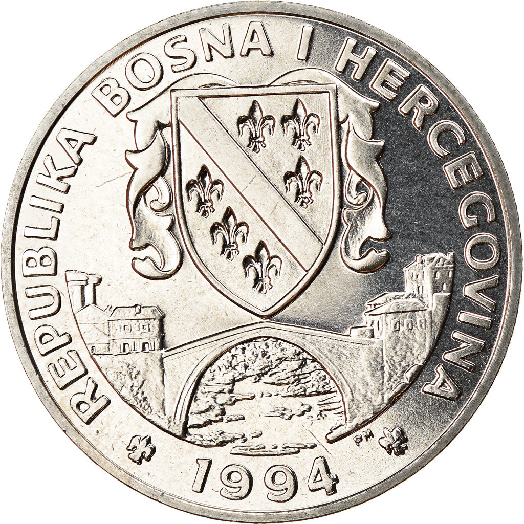 Münze, Bosnia - Herzegovina, 500 Dinara, 1994, British Royal Mint, Ours noir ou
