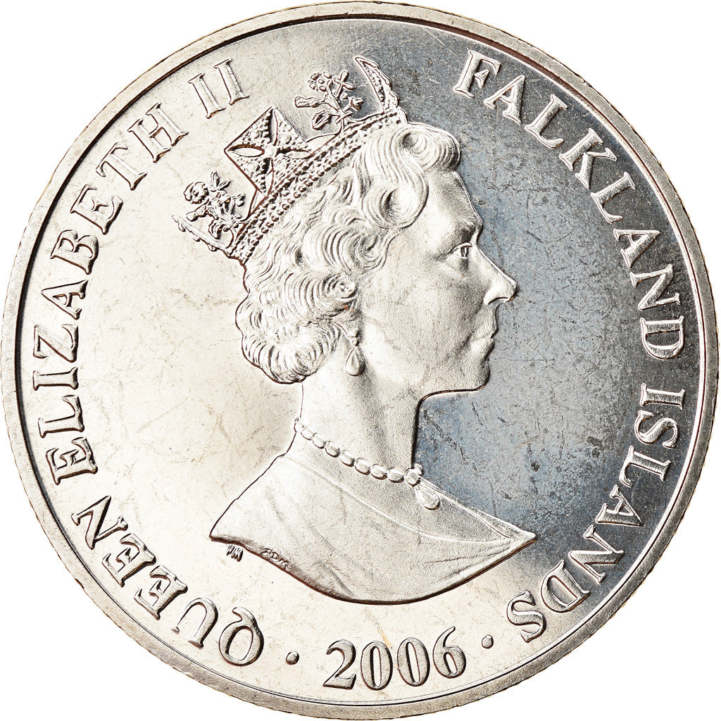 Coin, Falkland Islands, Crown, 2006, Horatio Nelson, MS(63), Cupro-nickel