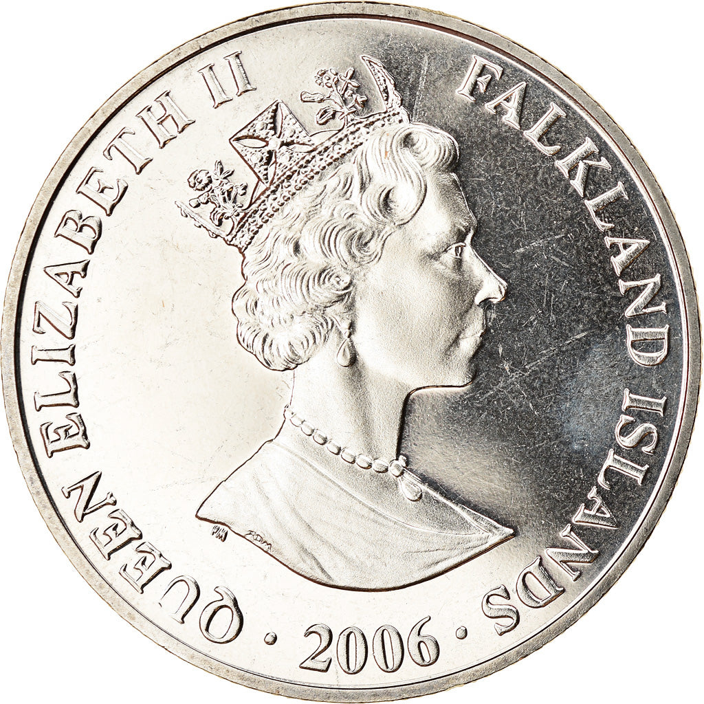 Coin, Falkland Islands, Crown, 2006, Horatio Nelson, MS(63), Cupro-nickel