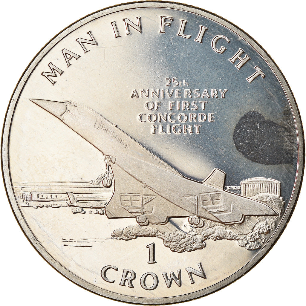 Coin, Isle of Man, Elizabeth II, Crown, 1994, Pobjoy Mint, Premier vol du