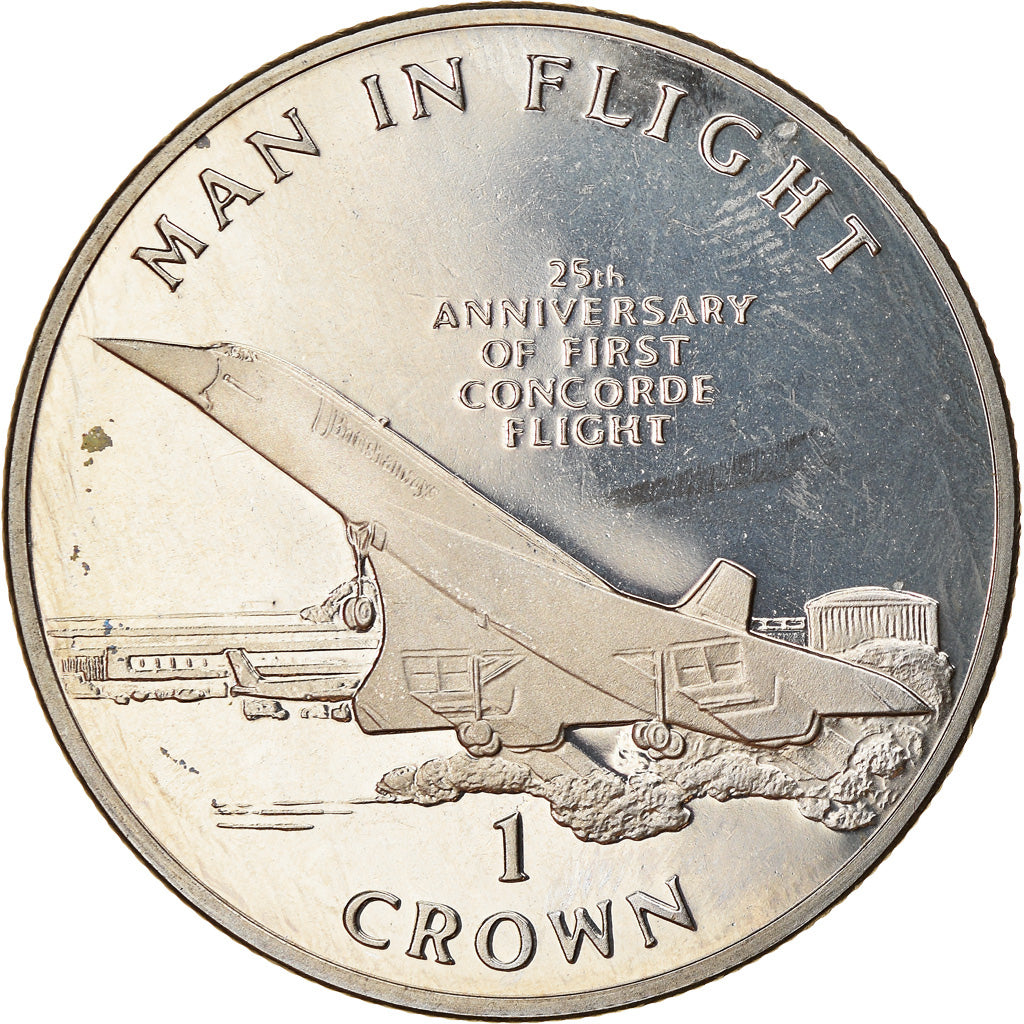 Coin, Isle of Man, Elizabeth II, Crown, 1994, Pobjoy Mint, Premier vol du