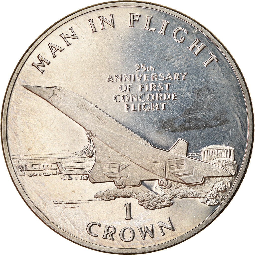 Coin, Isle of Man, Elizabeth II, Crown, 1994, Pobjoy Mint, Premier vol du