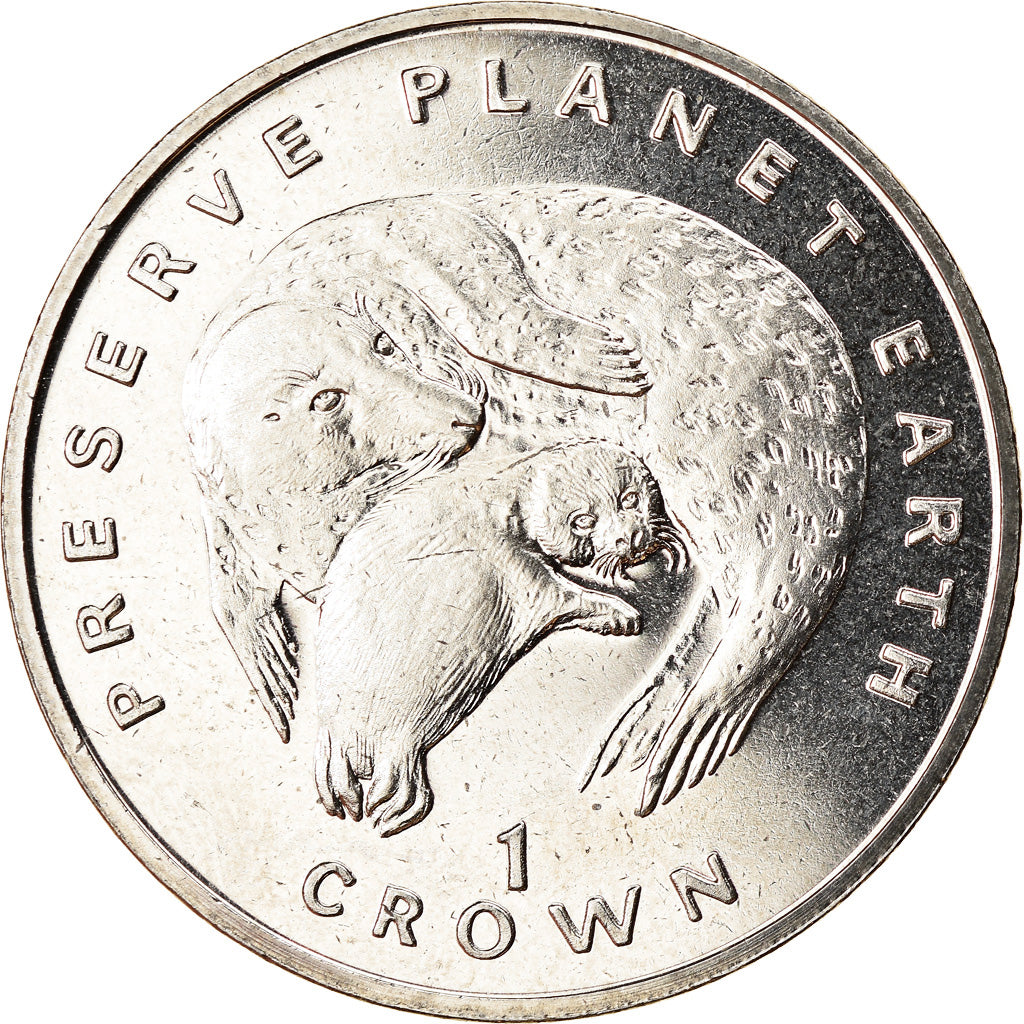 Coin, Isle of Man, Elizabeth II, Crown, 1994, Pobjoy Mint, Phoque gris, MS(63)