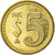 Moneda, México, 5 Pesos, 1985, Mexico City, MBC+, Latón, KM:502