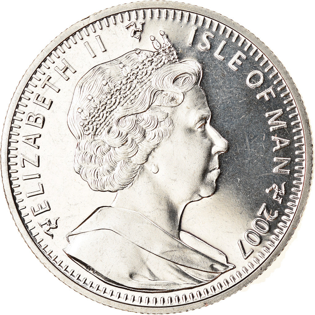 Coin, Isle of Man, Elizabeth II, Crown, 2007, Pobjoy Mint, Cygnes, MS(63)