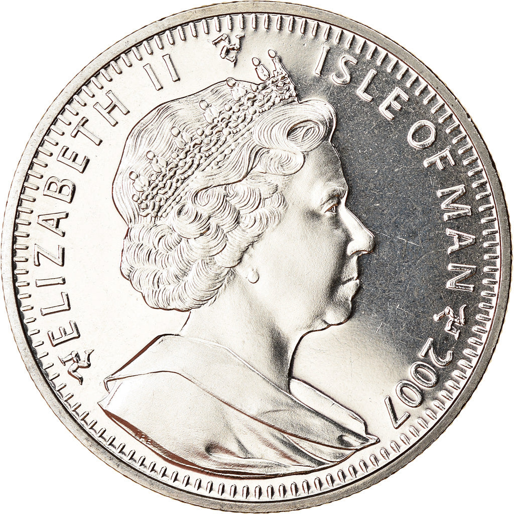 Coin, Isle of Man, Elizabeth II, Crown, 2007, Pobjoy Mint, Cygnes, MS(63)