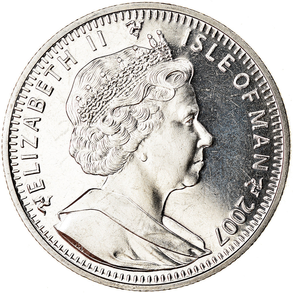 Coin, Isle of Man, Elizabeth II, Crown, 2007, Pobjoy Mint, Cygnes, MS(63)