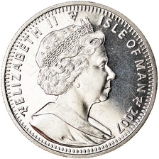 Coin, Isle of Man, Elizabeth II, Crown, 2007, Pobjoy Mint, Cygnes, MS(63)
