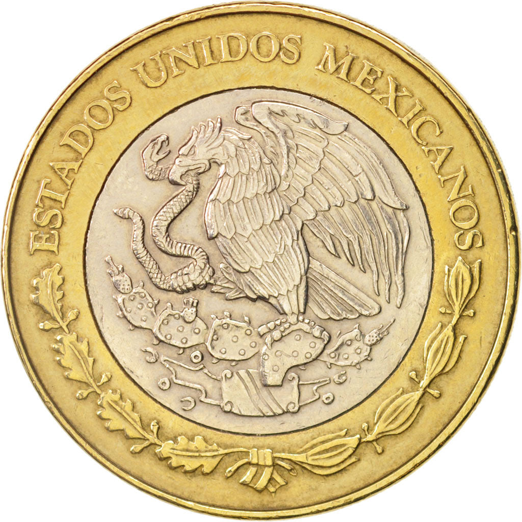 Mexique, 20 Pesos, 2000, Mexico City, TTB+, Bi-Metallic, KM:637