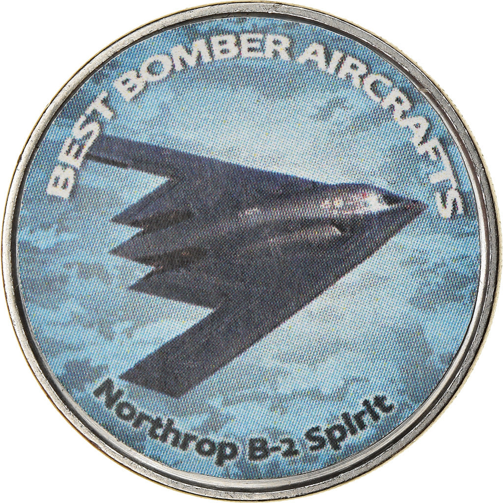 Coin, Zimbabwe, Shilling, 2020, Avions - Northrop B-2 Spirit, MS(63), Nickel