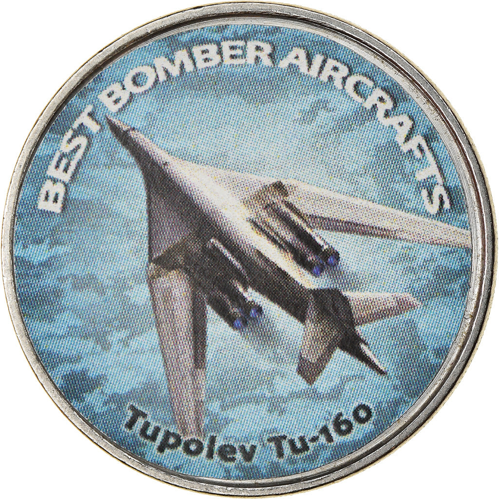 Coin, Zimbabwe, Shilling, 2020, Avions - Tupolev Tu-160, MS(63), Nickel plated