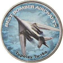 Coin, Zimbabwe, Shilling, 2020, Avions - Tupolev Tu-160, MS(63), Nickel plated
