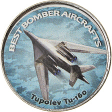 Coin, Zimbabwe, Shilling, 2020, Avions - Tupolev Tu-160, MS(63), Nickel plated