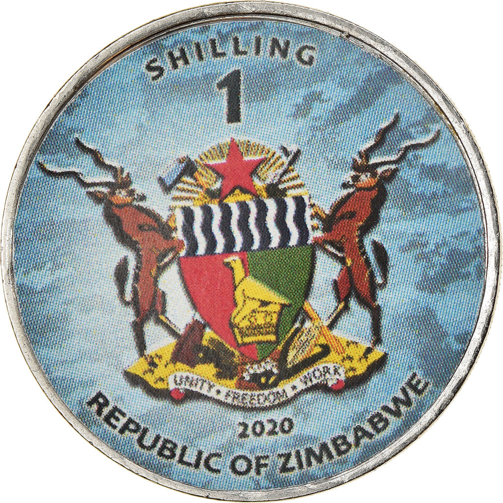 Monnaie, Zimbabwe, Shilling, 2020, Avions - Tupolev Tu-160, SPL, Nickel plated