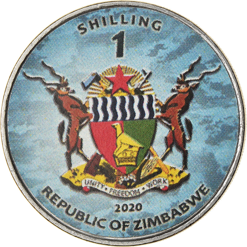 Monnaie, Zimbabwe, Shilling, 2020, Avions - Tupolev Tu-95, SPL, Nickel plated