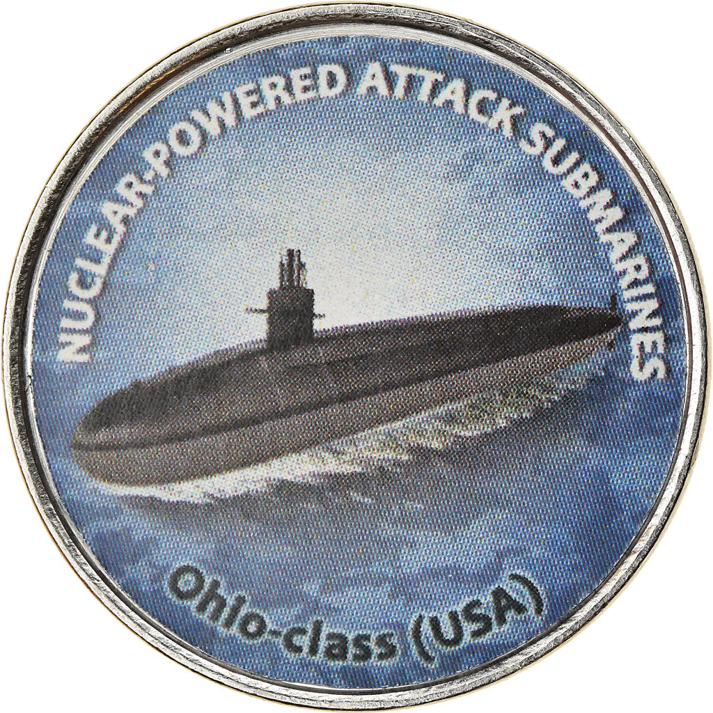 Moneta, Zimbabwe, Shilling, 2020, Sous-marins- Ohio-Class, MS(63), Nickel